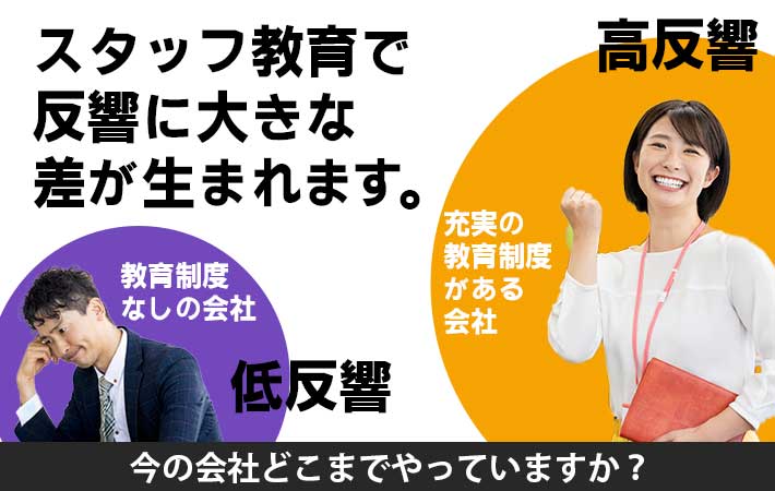 スタッフ教育で反響に大きな差が生まれます