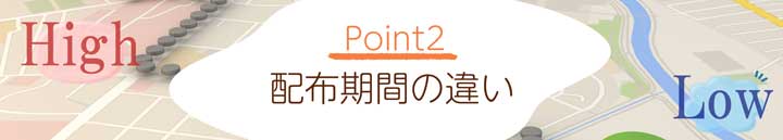 Point1.配布期間の違い